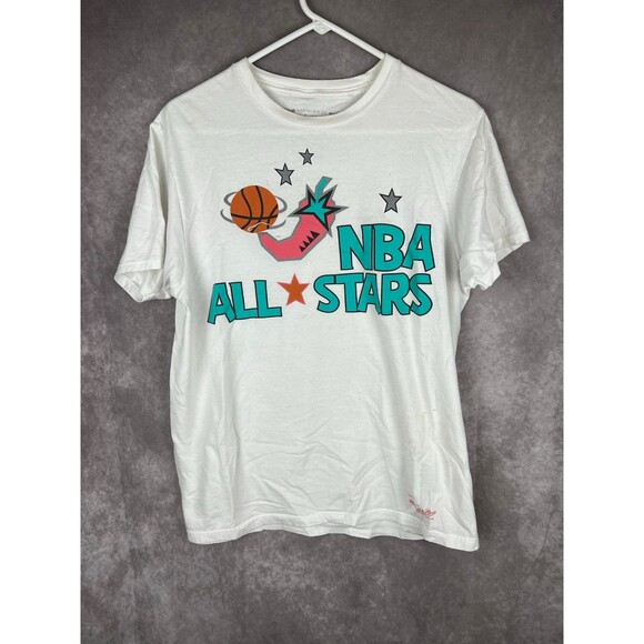 Mitchell & Ness T Shirt NBA All Stars Logo Tee Hardwood Classics Mens Medium - Picture 1 of 5